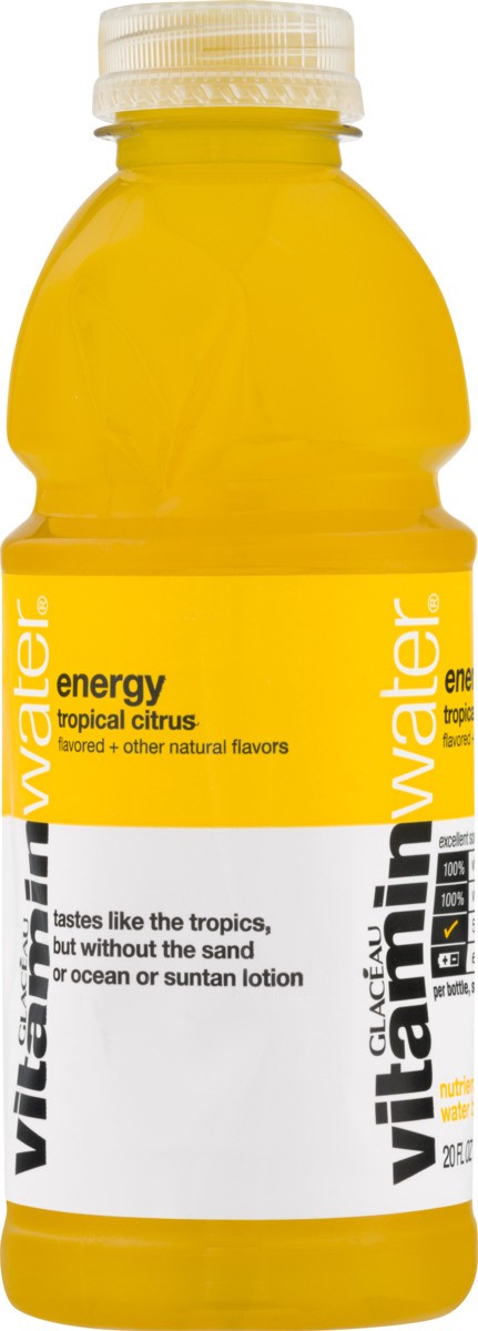 slide 6 of 8, vitaminwater Vitamin Water Energy Tropical Citrus Nutrient Enhanced Water, 20 fl oz
