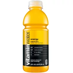vitaminwater energy electrolyte enhanced water w/ vitamins, tropical citrus drink