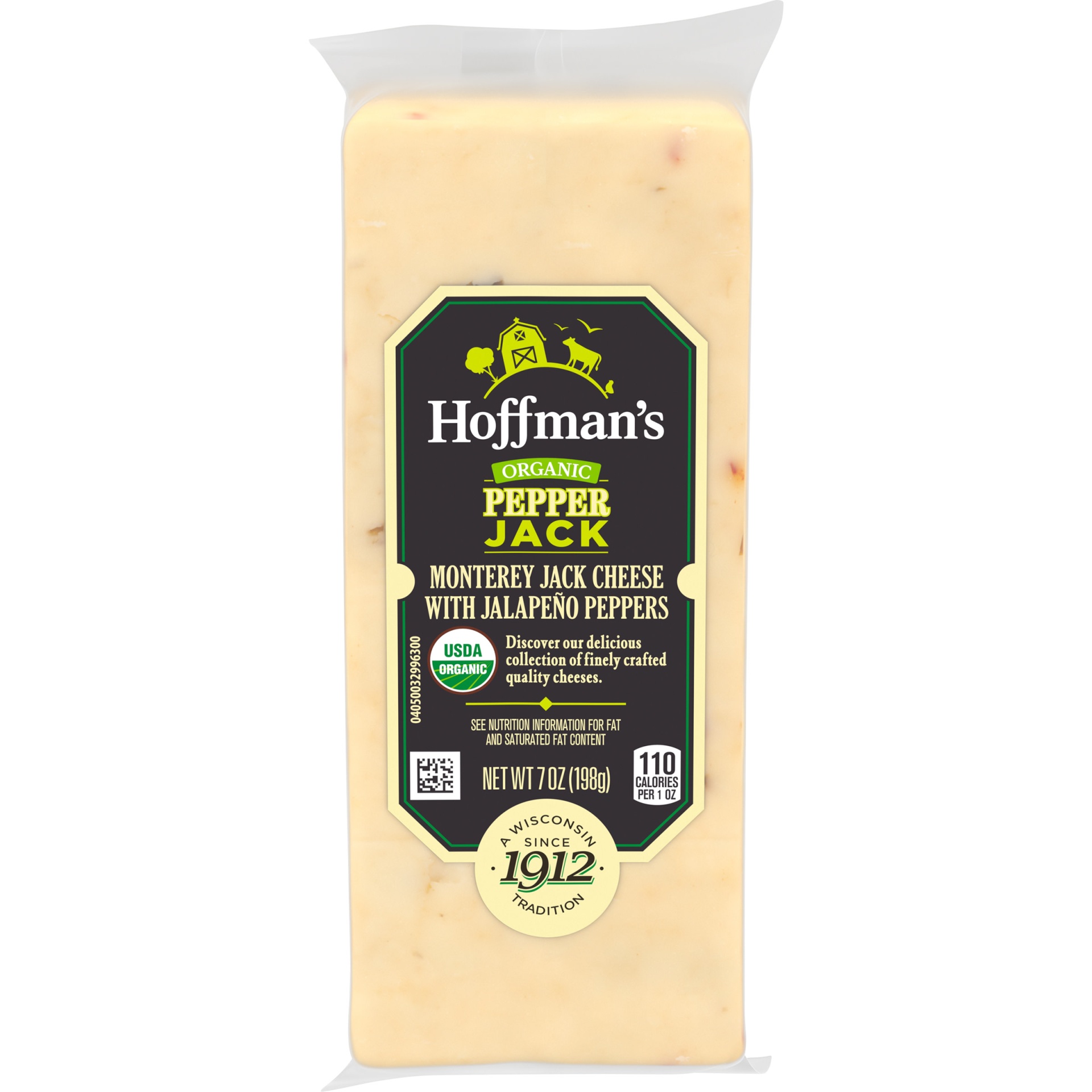 slide 1 of 6, Hoffman’s Organic Pepper Jack Cheese Block, 7 oz