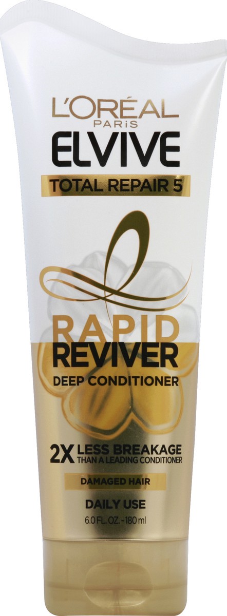 slide 2 of 2, L'Oréal Elvive Total Repair 5 Rapid Reviver Deep Conditioner, 6 fl oz