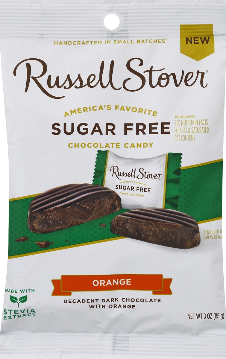 slide 6 of 6, Russell Stover Sugar Free Dark Chocolate Orange, 3 oz