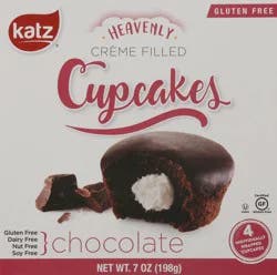 Katz Creme Filled Cupcakes - Chocolate