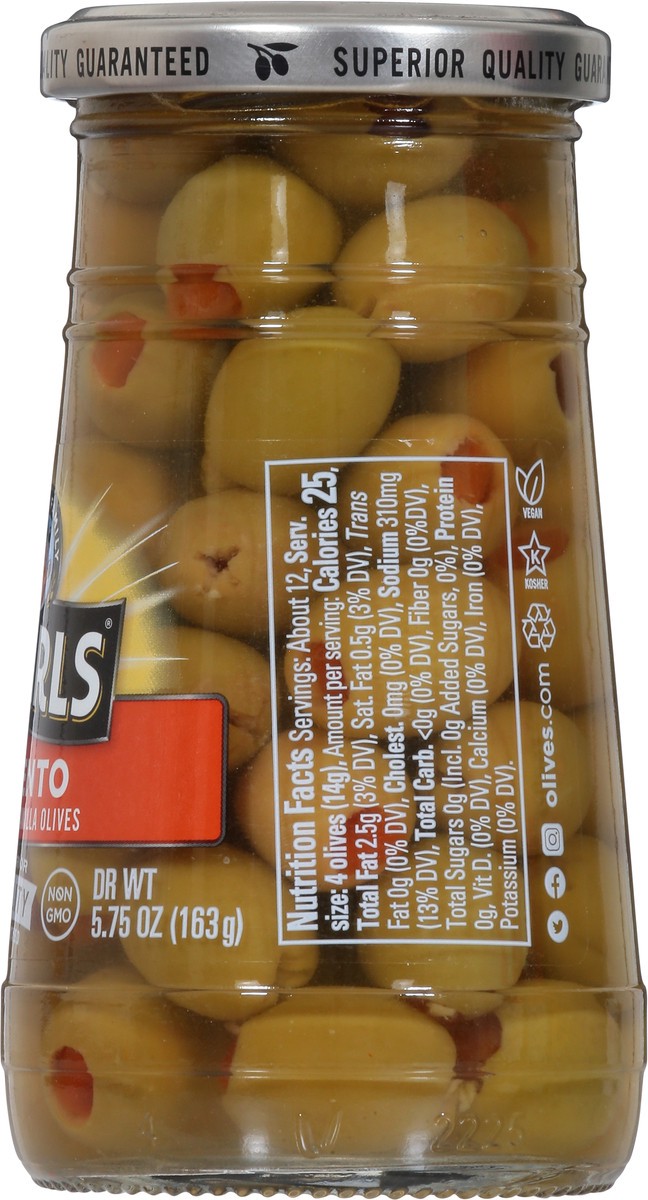 slide 5 of 9, Pearls Pimiento Stuffed Manzanilla Olives 5.75 oz, 5.75 oz