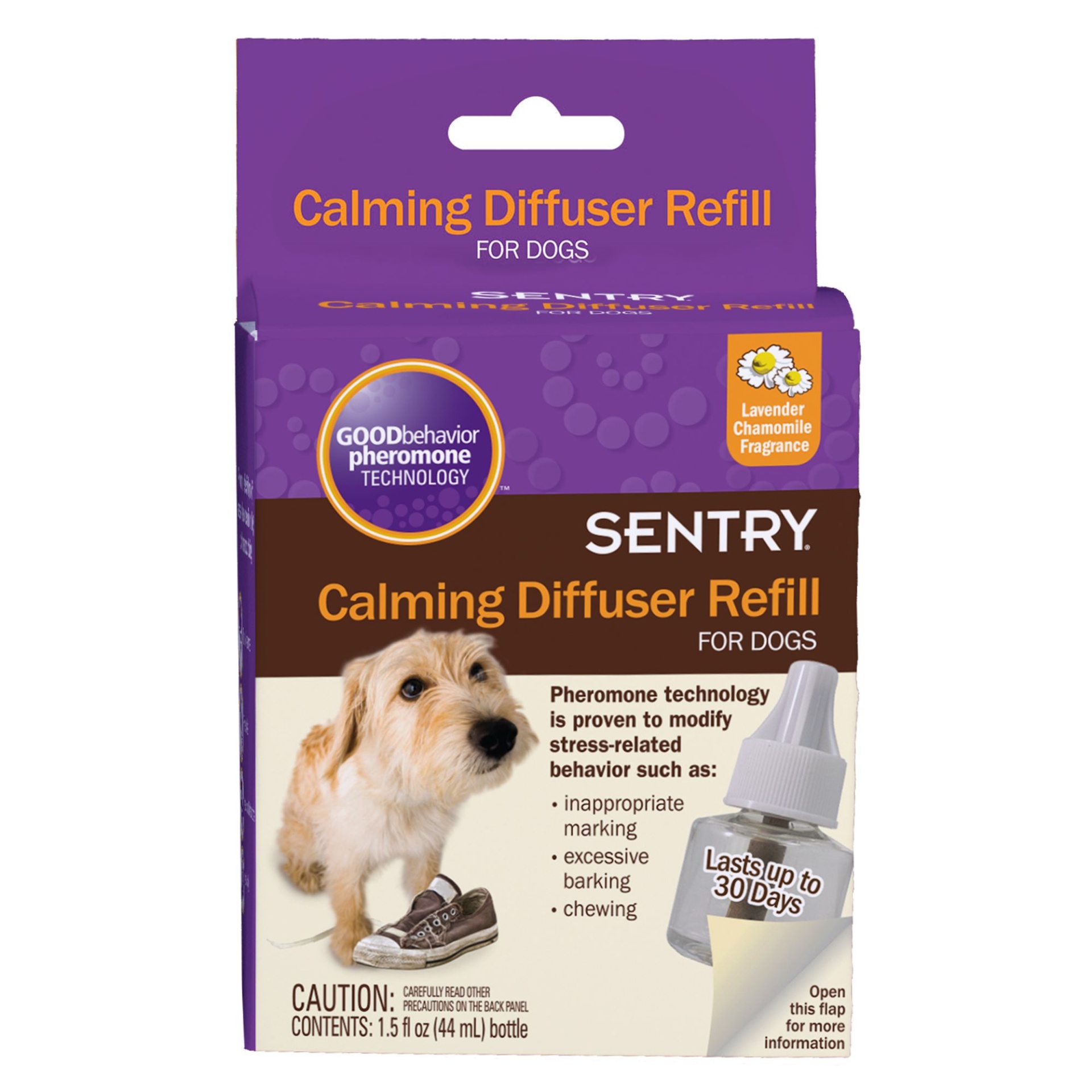 slide 1 of 1, SENTRY Calming Diffuser Refills for Dogs - Lavender Chamomile, 1.5 fl oz