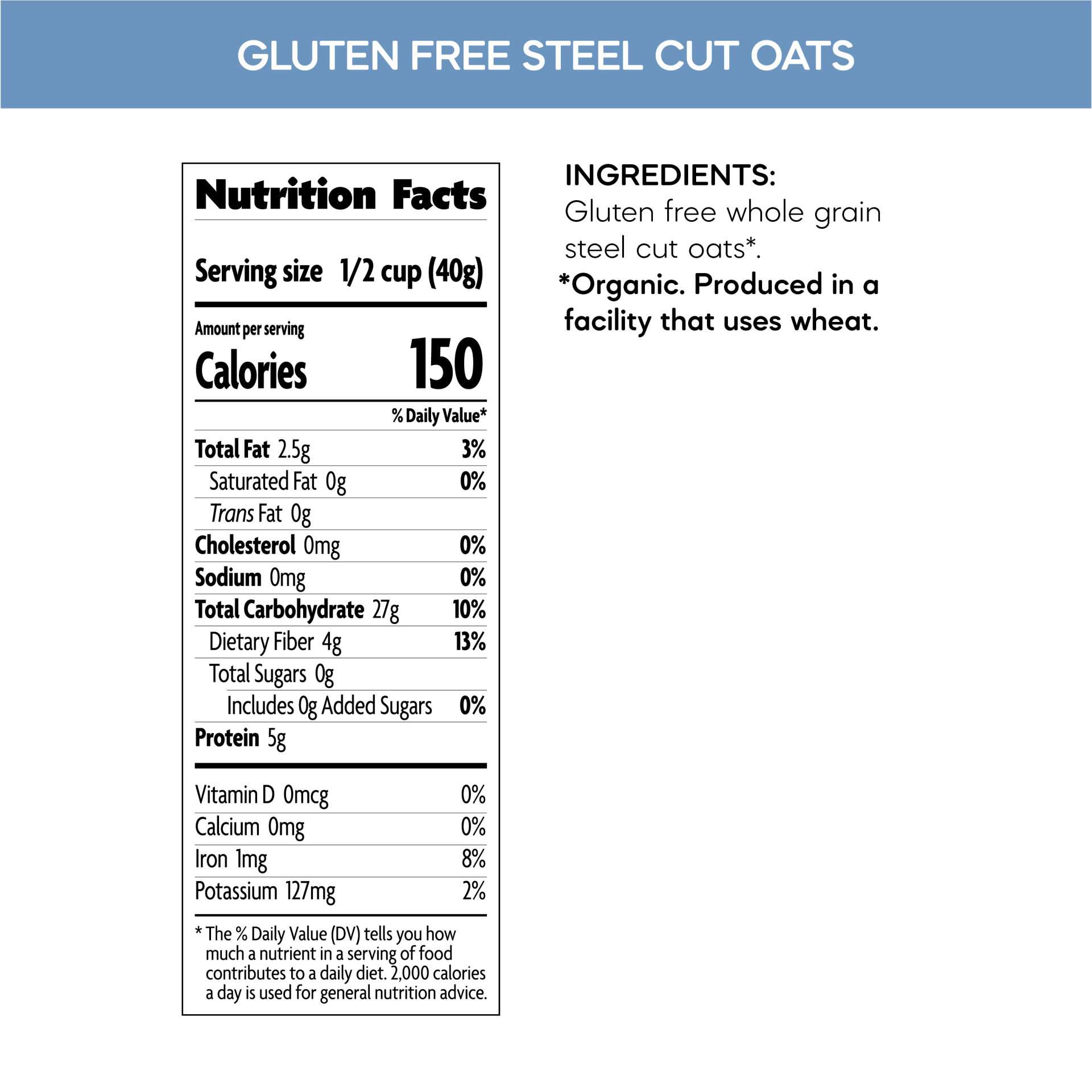 slide 6 of 6, Nature's Path Organic Gluten Free Steel Cut Oatmeal , 30 oz