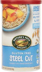 Nature's Path Organic Gluten Free Steel Cut Oatmeal 30 oz Canister
