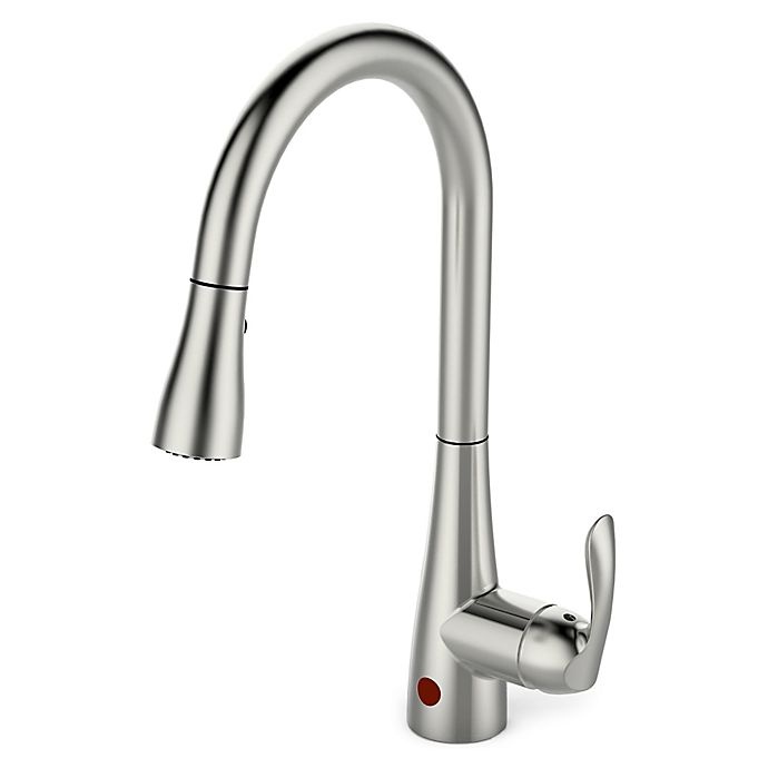 slide 1 of 1, Bio Bidet Flow Motion Sensor Kitchen Faucet - Brushed Nickel, 1 ct