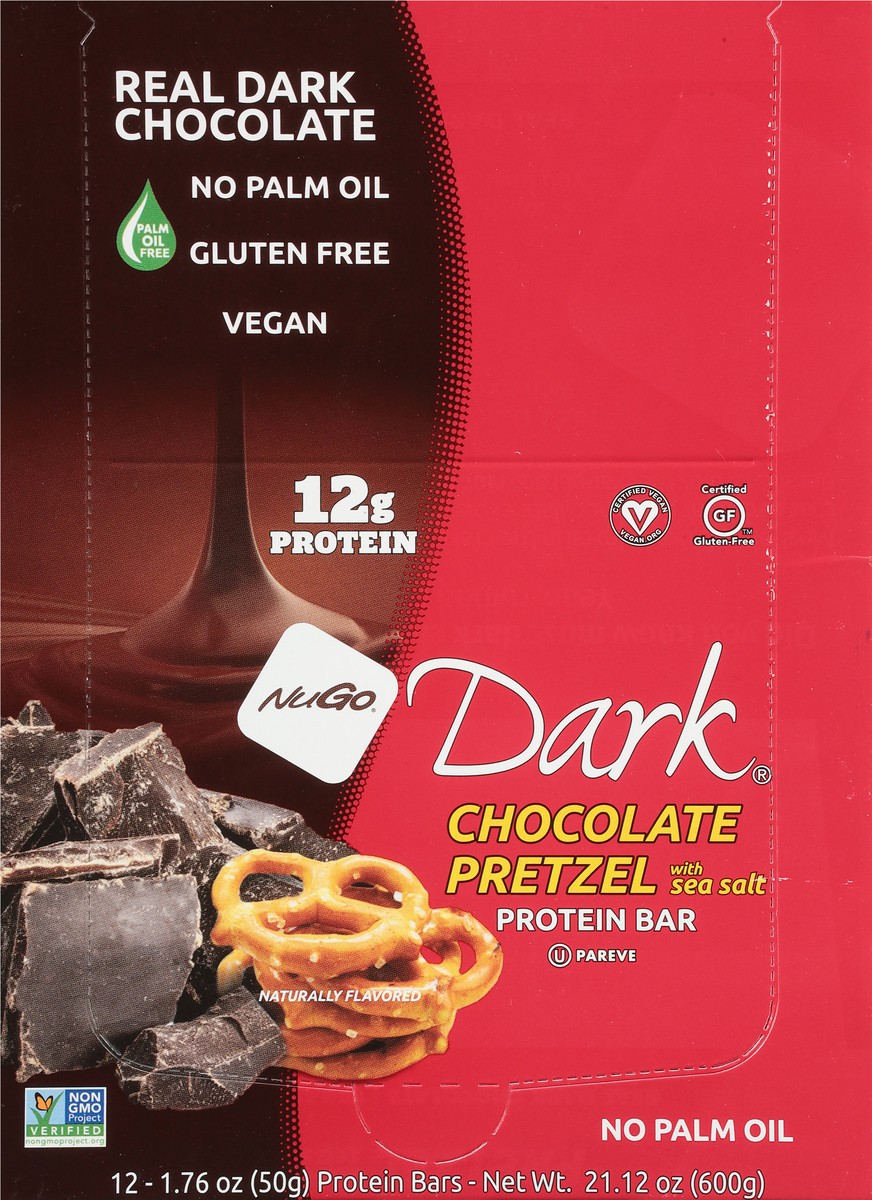 slide 4 of 11, Nugo Sea Salt Chocolate Pretzel Bar, 1.76 oz