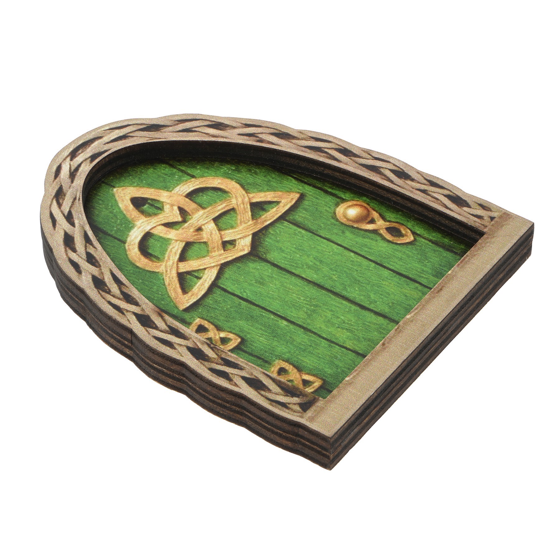 slide 2 of 2, Miniature Green Fairy Door By Make Market, 1:12 scale