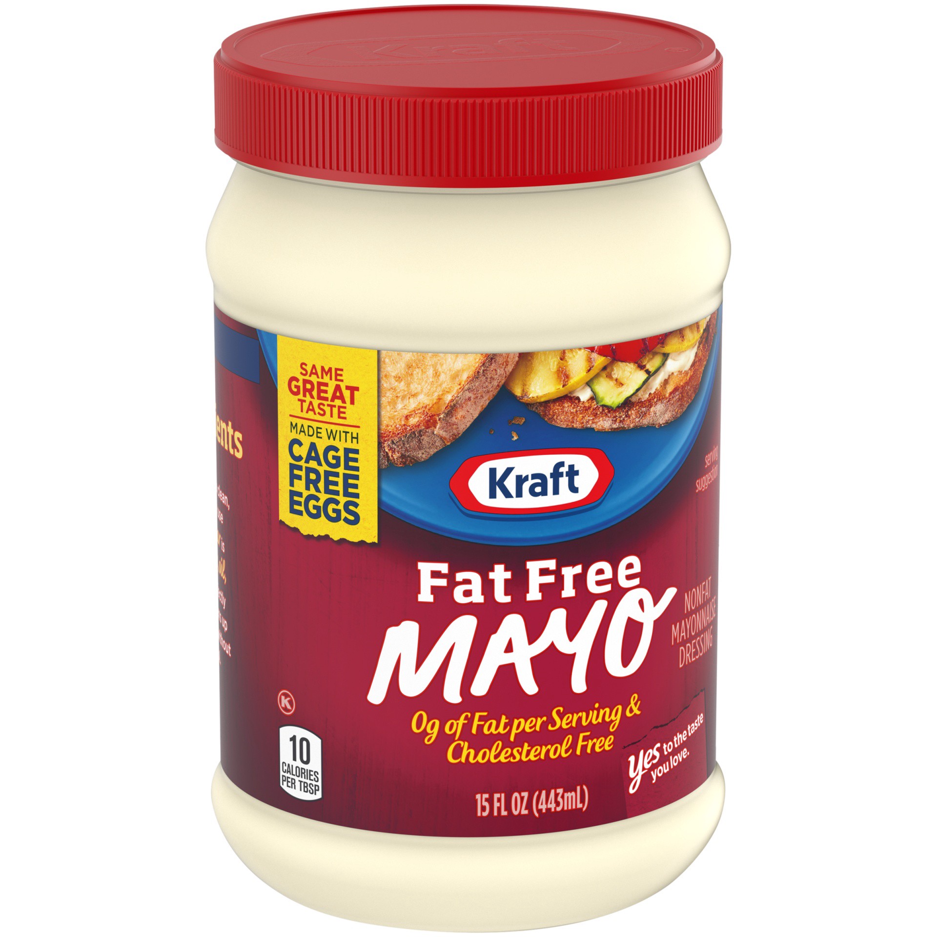 slide 10 of 13, Kraft Fat Free Mayo, 15 fl oz Jar, 15 fl oz