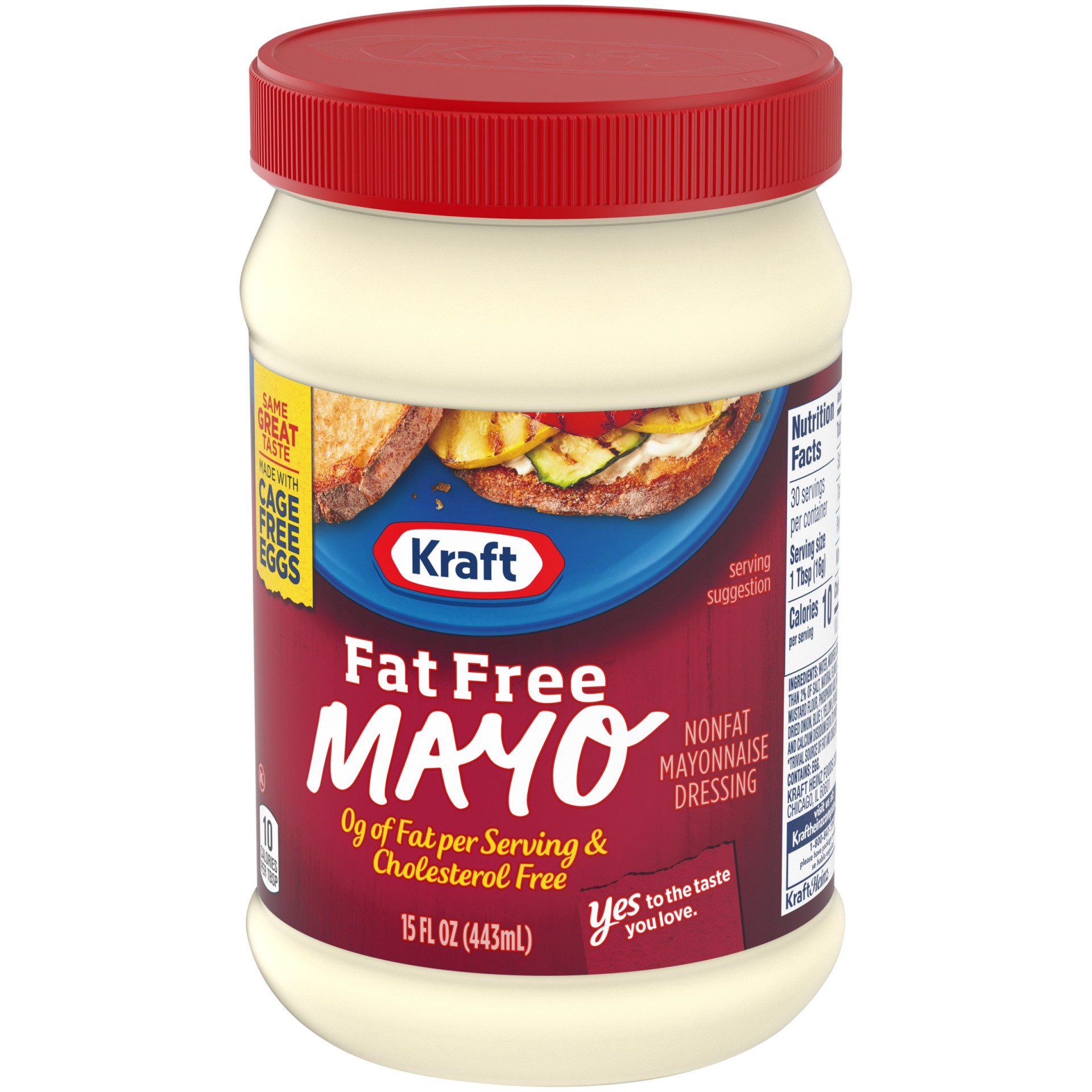 slide 11 of 13, Kraft Fat Free Mayo, 15 fl oz Jar, 15 fl oz