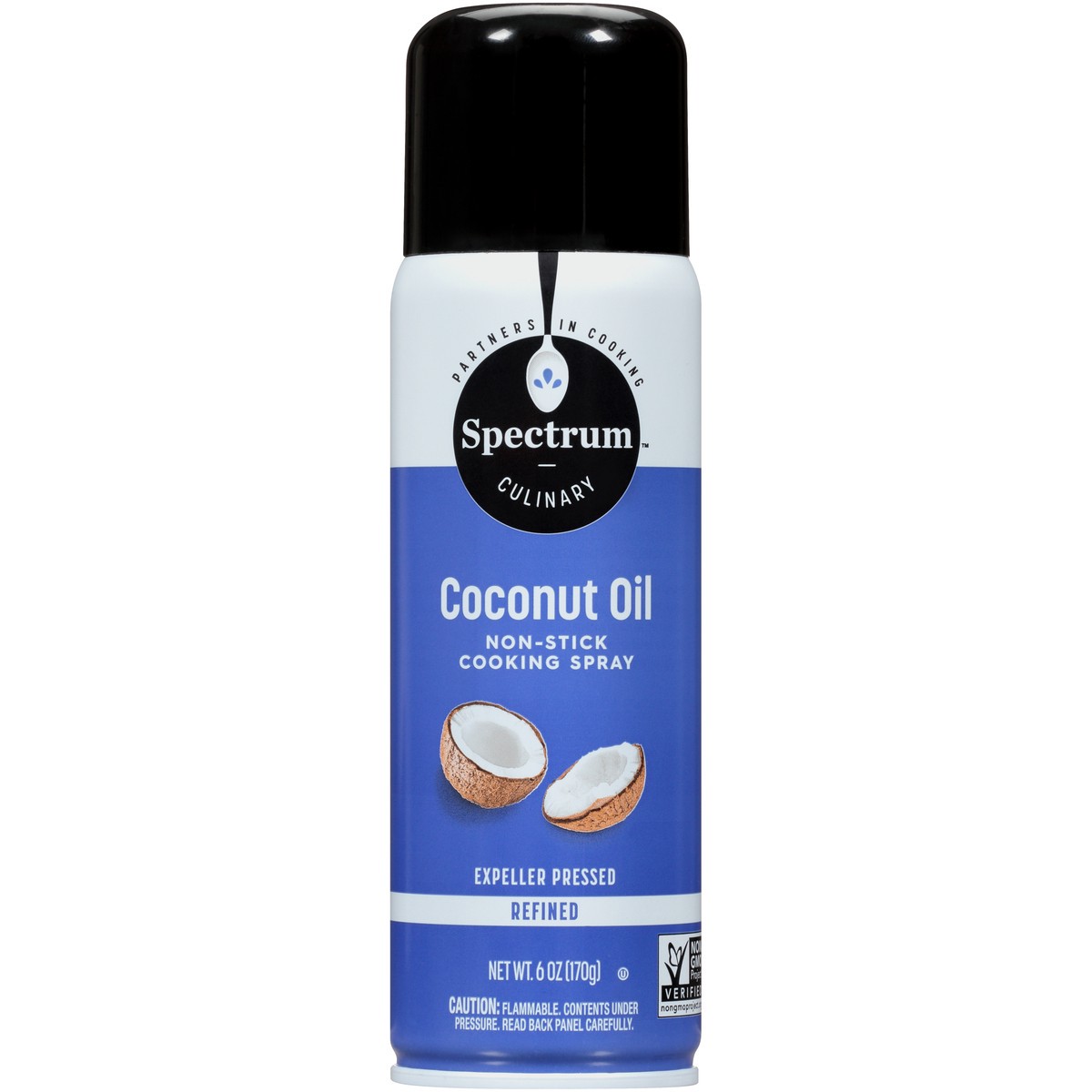 slide 1 of 3, Spectrum Culinary Coconut Oil Non-Stick Cooking Spray 6 oz. Aerosol Can, 6 fl oz