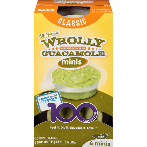 slide 2 of 12, Wholly Guacamole 100 Calorie Mini Guacamoles, 6 ct