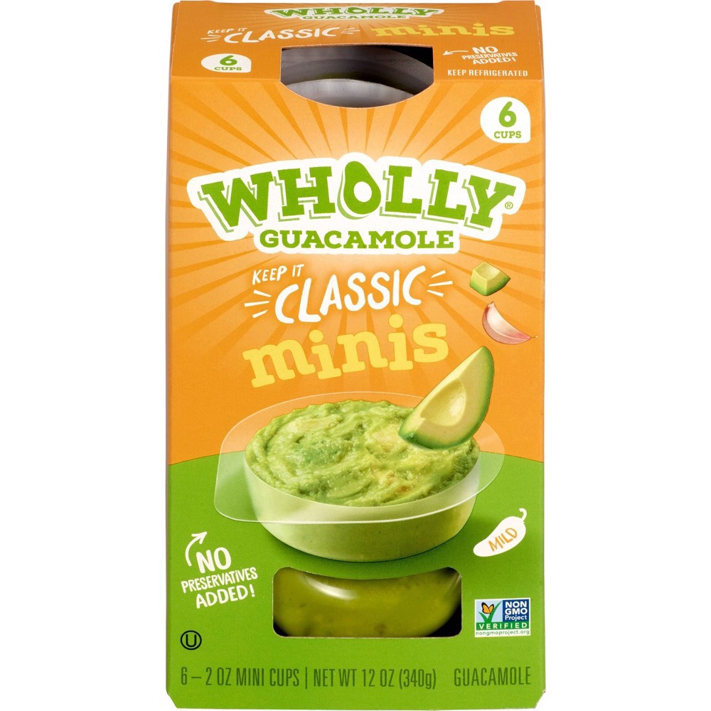 slide 3 of 17, Wholly Guacamole Classic Guacamole Minis 6-2 oz. Cups, 12 oz