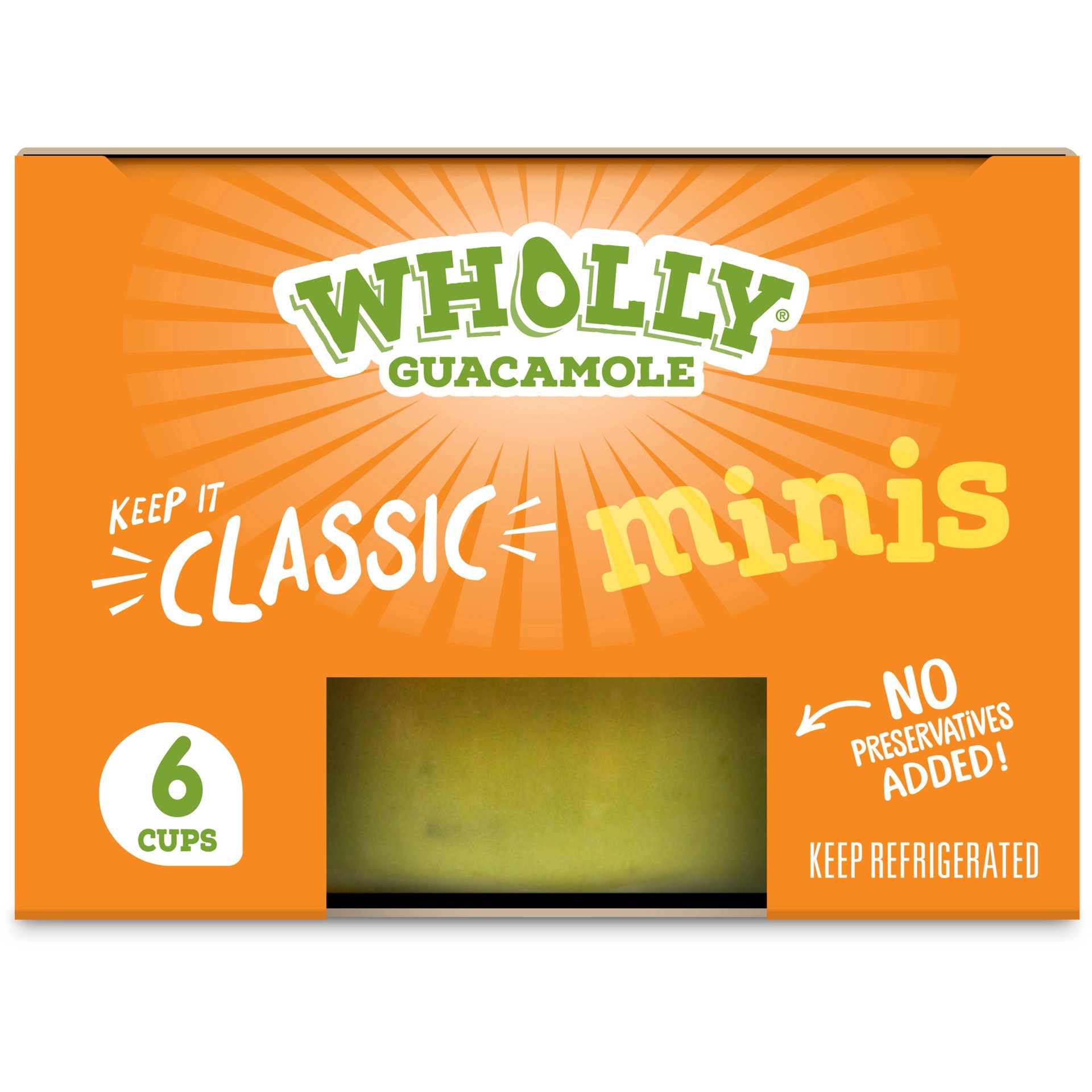 slide 4 of 17, Wholly Guacamole Classic Guacamole Minis 6-2 oz. Cups, 12 oz