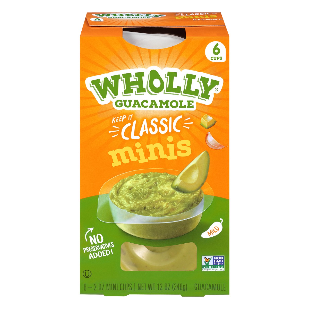slide 1 of 12, Wholly Guacamole 100 Calorie Mini Guacamoles, 6 ct