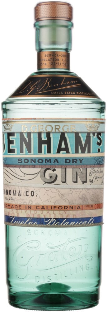 slide 1 of 1, Benhams Sonoma Dry Gin, 750 ml