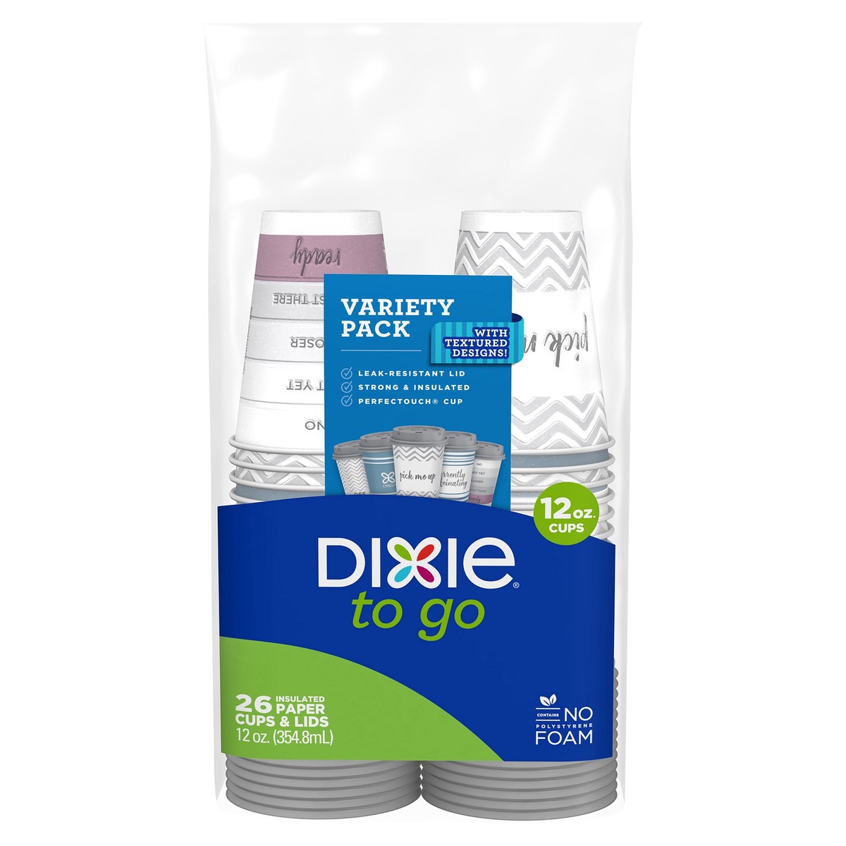 slide 1 of 3, Dixie To Go Cups & Lids, 26 ct; 12 oz