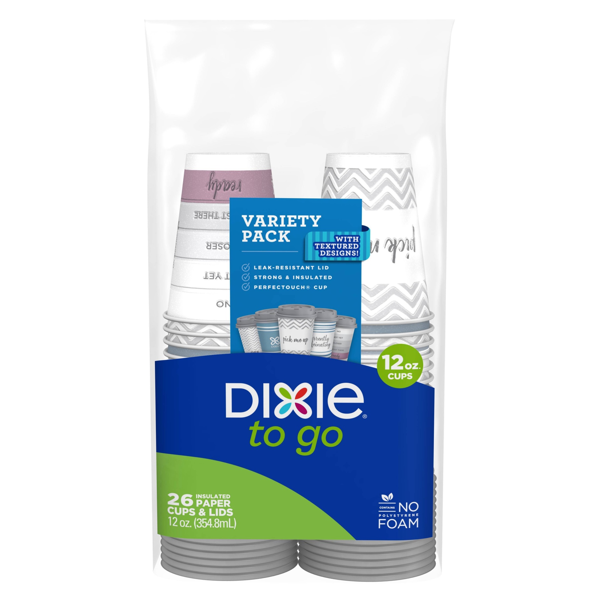 slide 1 of 3, Dixie To Go Cups & Lids, 26 ct; 12 oz