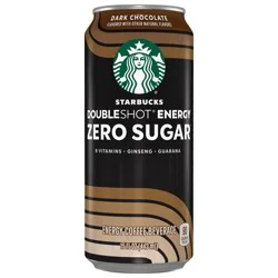 Starbucks Double Shot Zero Sugar Dark Chocolate Flavored Energy Coffee Beverage 15 fl oz