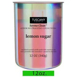 Tuscany Serene Clean Collection Lemon Sugar Scented Jar Candle