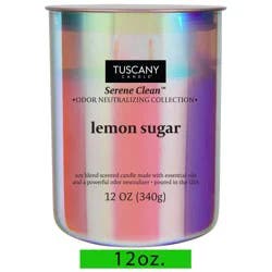 Tuscany Serene Clean Collection Lemon Sugar Scented Jar Candle