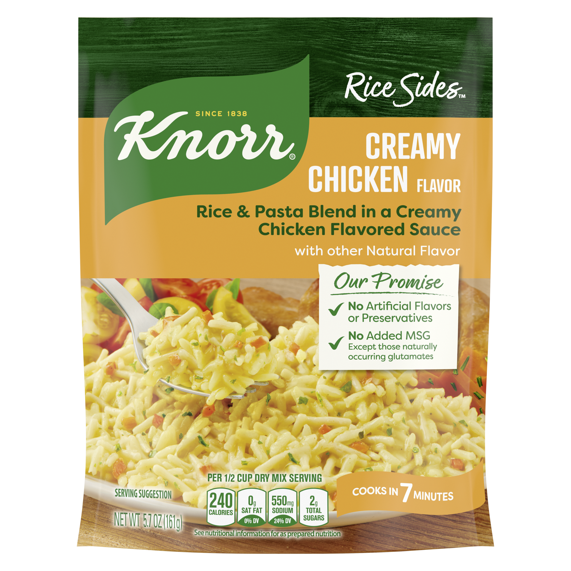 slide 3 of 4, Knorr Rice Sides Creamy Chicken Long Grain Rice and Vermicelli Pasta Blend, 5.7 oz, 5.7 oz