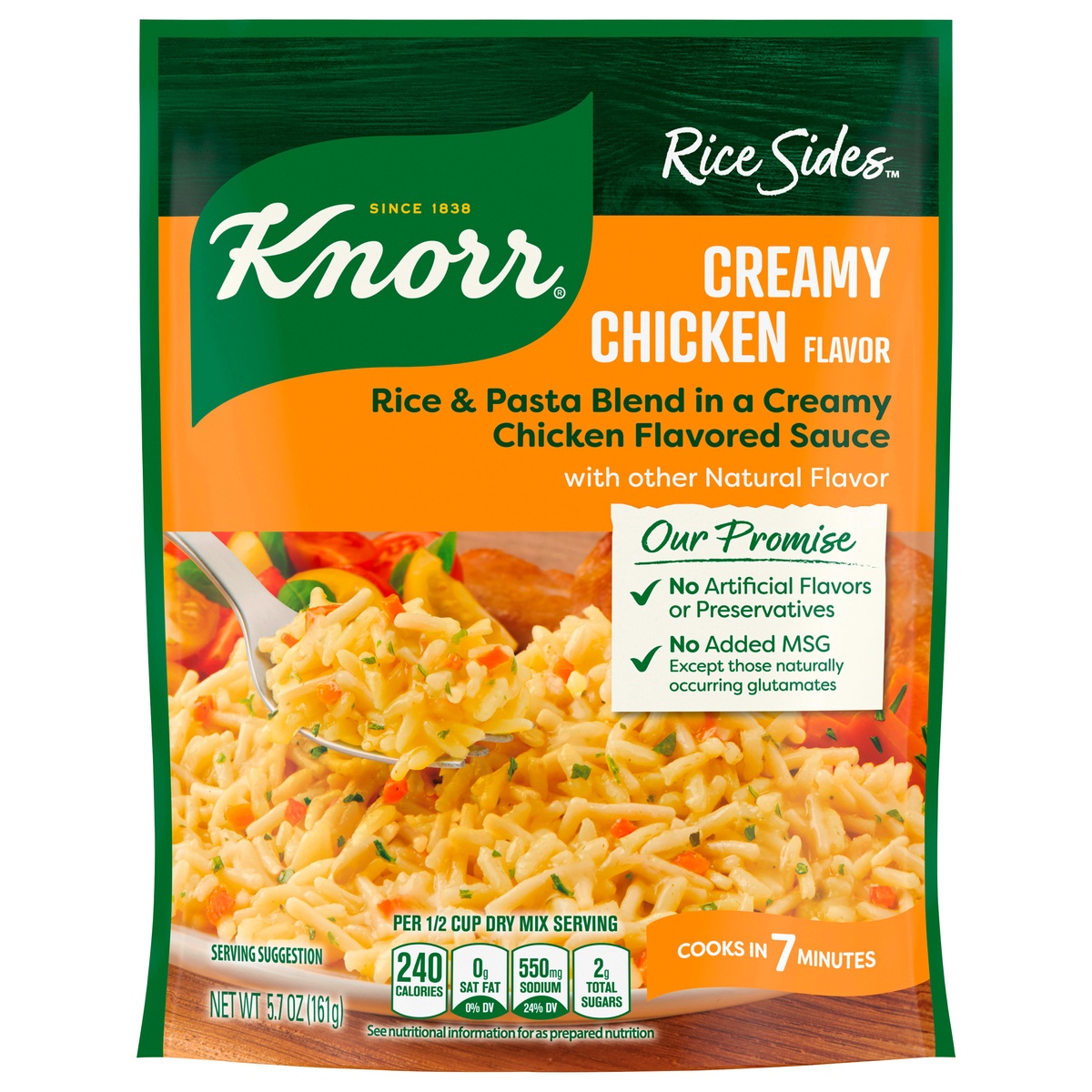 slide 1 of 5, Knorr Rice Sides Creamy Chicken Flavor Rice And Pasta Blend, 5.7 oz