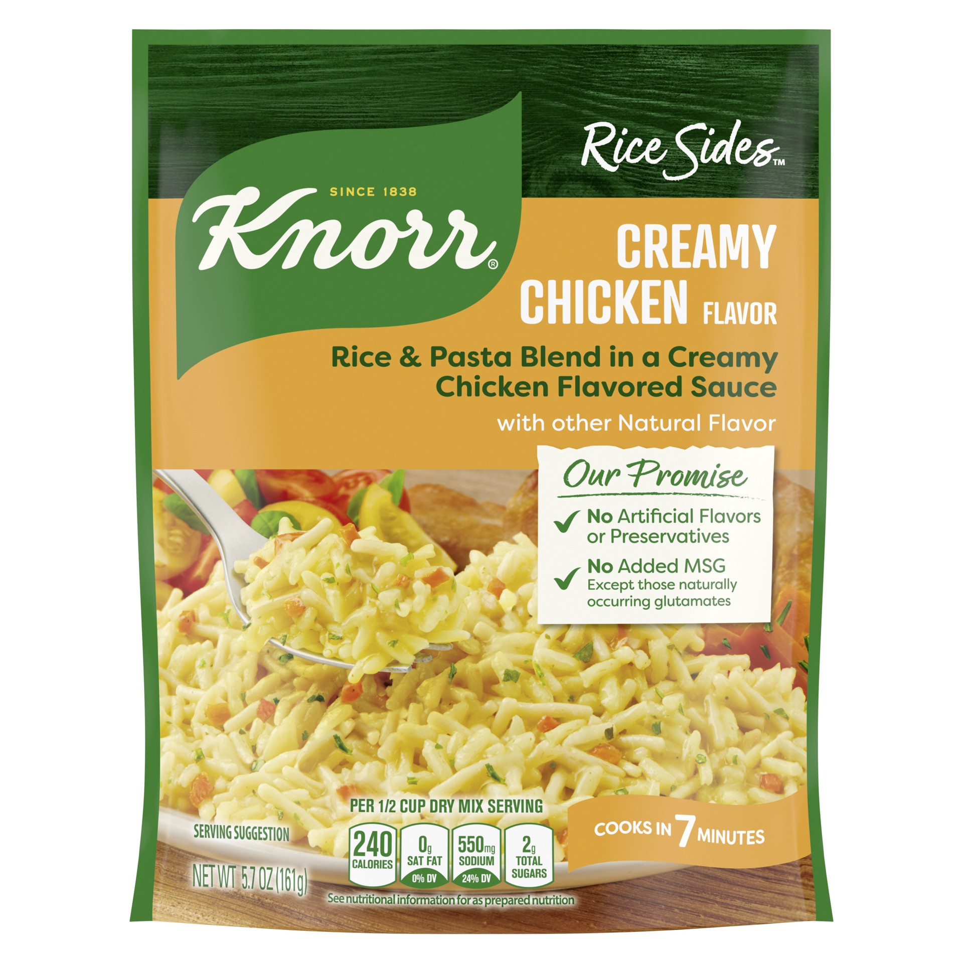 slide 1 of 4, Knorr Rice Sides Creamy Chicken Long Grain Rice and Vermicelli Pasta Blend, 5.7 oz, 5.7 oz