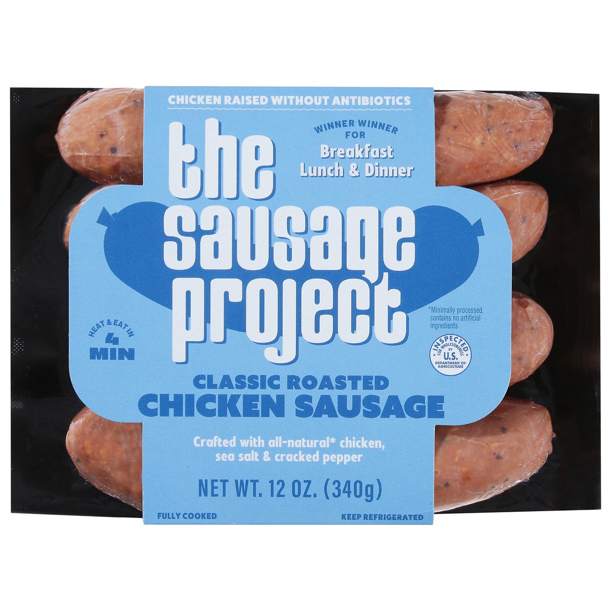 slide 2 of 4, The Sausage Project Classic Roasted Chicken Sausage 12 oz, 12 oz