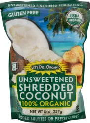 Let's Do Organic Unsweetened Shredded Coconut 8 oz