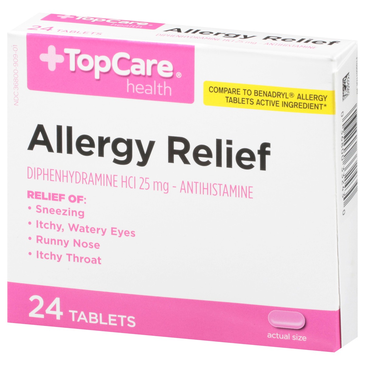 slide 6 of 9, TopCare Allergy Ultra Med Tabs, 24 ct