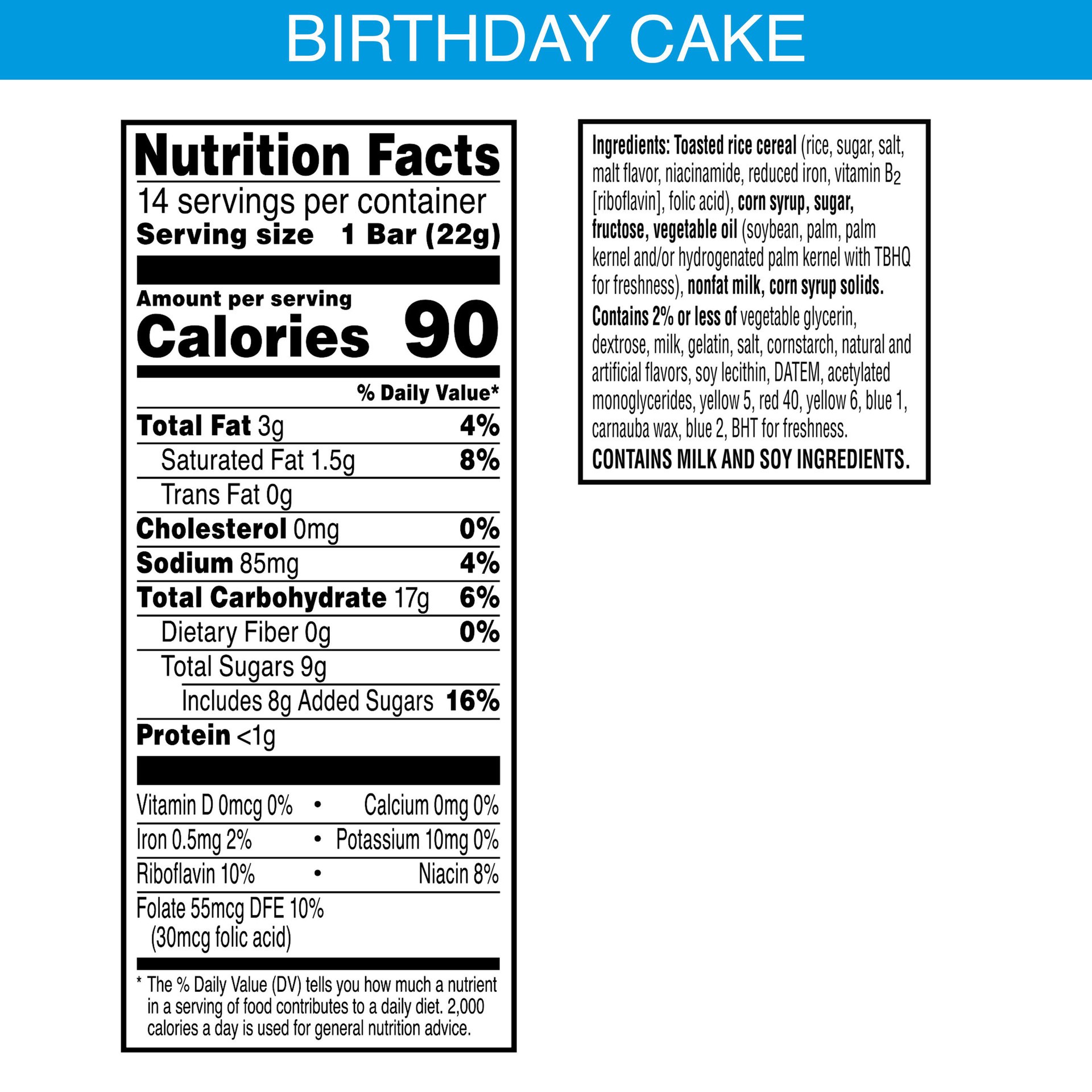 slide 4 of 5, Rice Krispies Treats Kellogg's Rice Krispies Treats Marshmallow Snack Bars, Birthday Cake, 10.9 oz, 14 Count, 10.9 oz