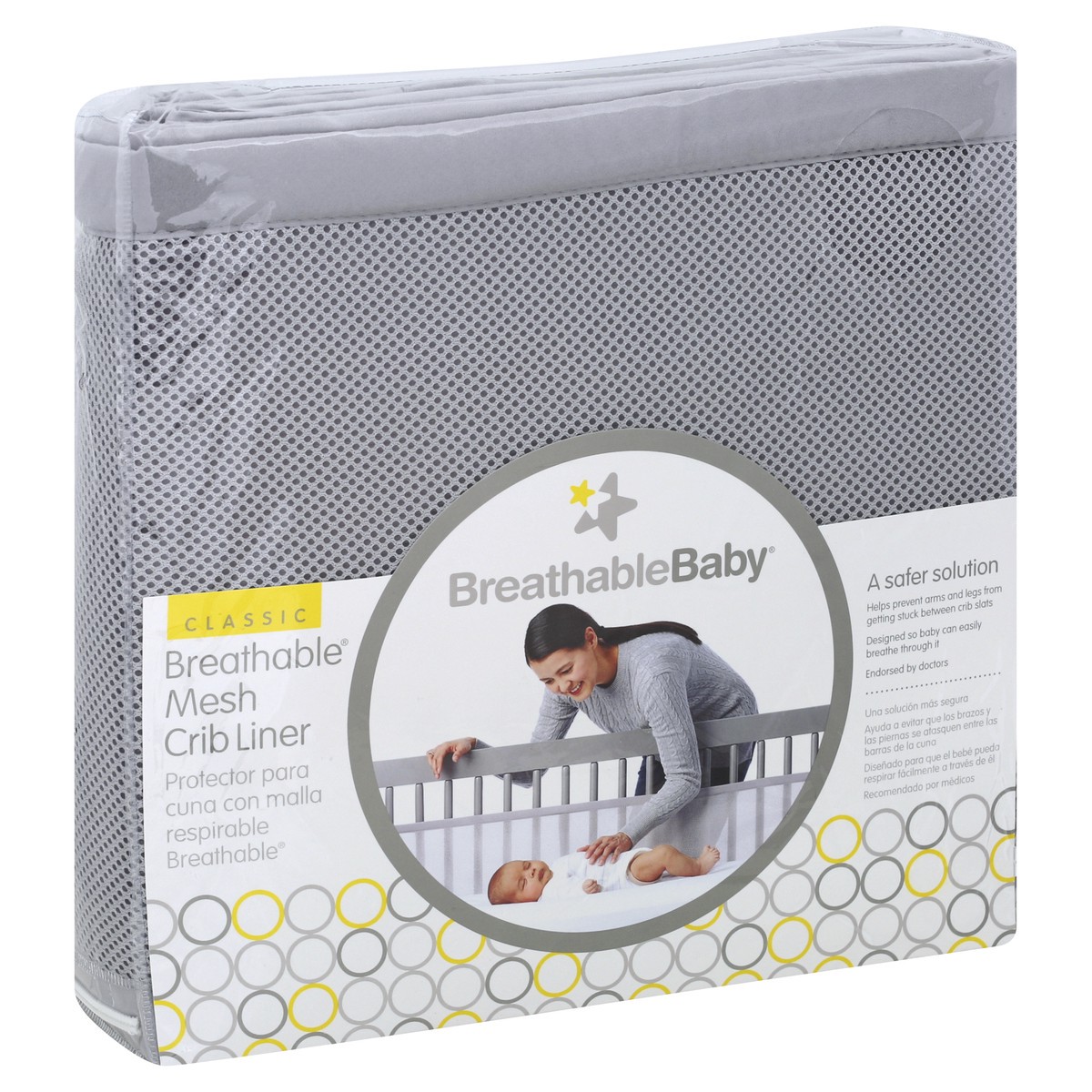 slide 2 of 5, BreathableBaby Mix & Match Breathable Mesh Crib Liner - Grey Mist, 1 ct