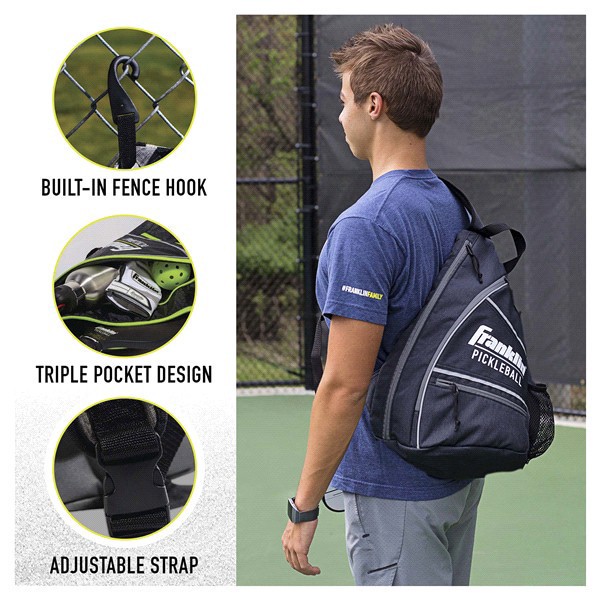 slide 5 of 17, Franklin Sports Pickleball Sling Bag-Gray, 1 ct