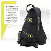 slide 7 of 17, Franklin Sports Pickleball Sling Bag-Gray, 1 ct