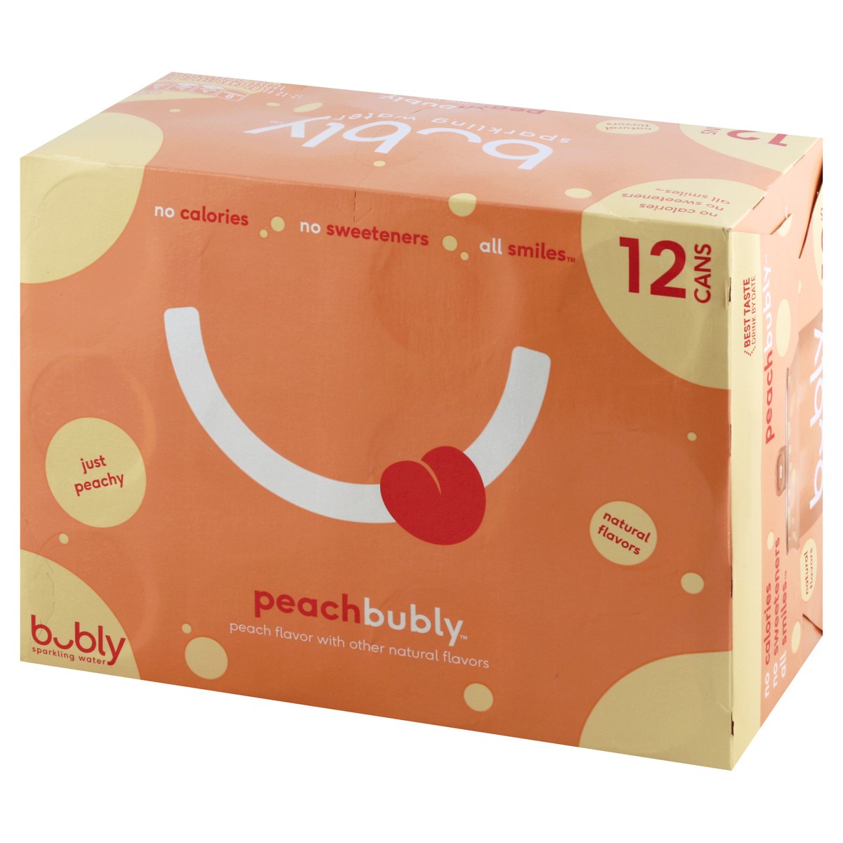 slide 10 of 10, bubly Sparkling Water Peach - 12 ct; 12 fl oz, 12 ct; 12 fl oz