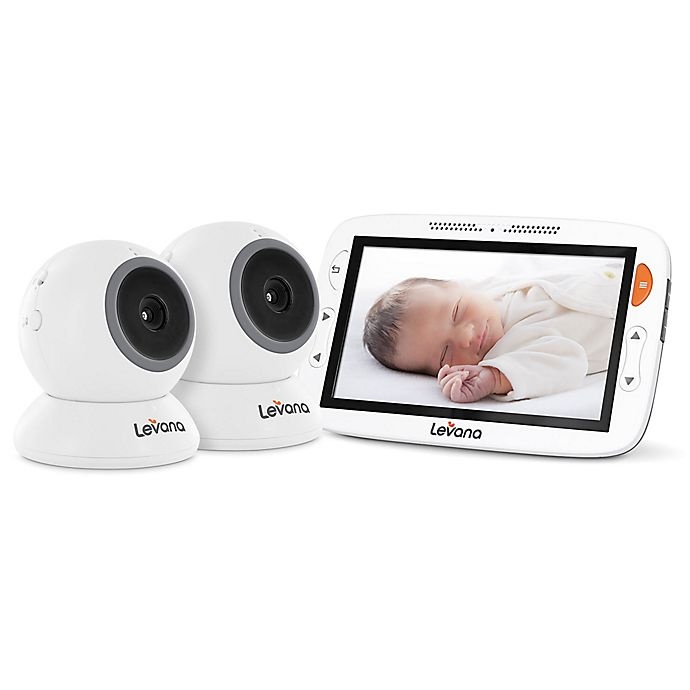 slide 1 of 5, Levana Alexa Baby Video Monitor with 2 Cameras, 5 in