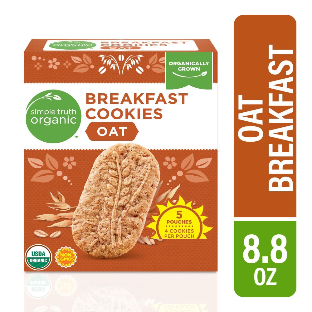slide 1 of 4, Simple Truth Organic Simpletruth Organic Oat Breakfast Cookies, 5 ct; 1.76 oz