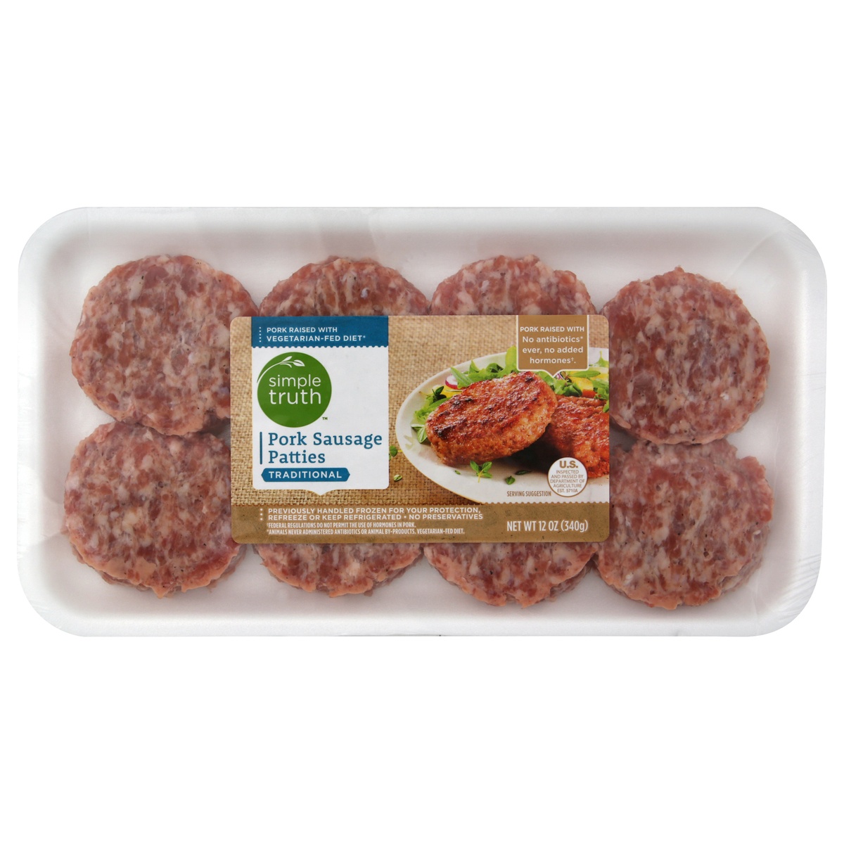 slide 1 of 1, Simple Truth Breakfast Sausage Patties, 12 oz