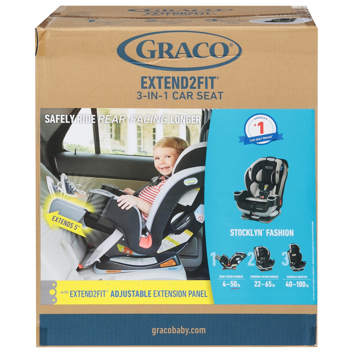 slide 1 of 1, Graco Extend2Fit 3-in-1 Car Seat 1 ea, 1 ct