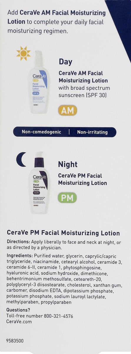 slide 5 of 5, CeraVe Facial Moisturizing Lotion, PM, for Normal to Dry Skin, 3 oz