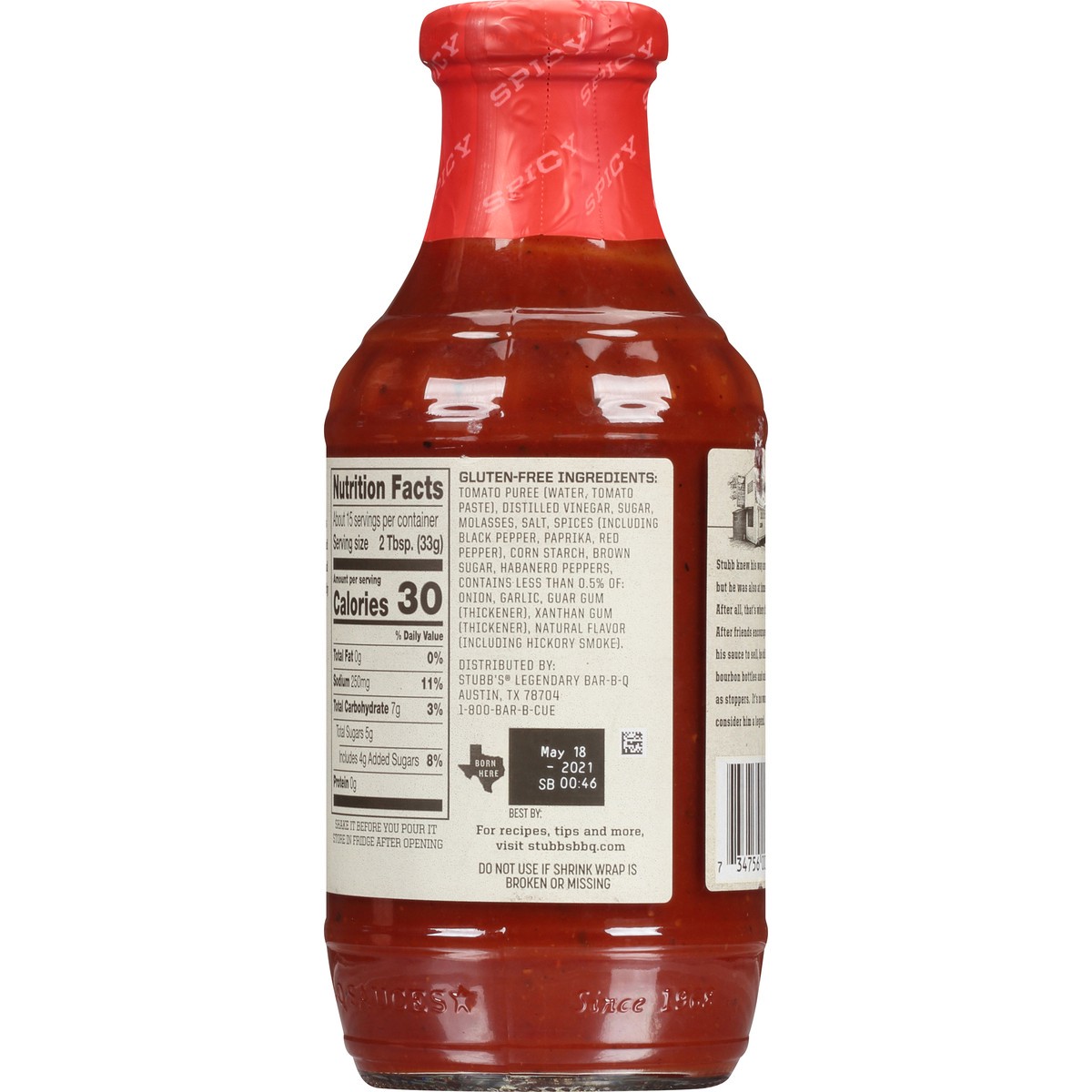 slide 4 of 7, Stubb's Spicy Barbecue Sauce, 18 oz, 18 oz