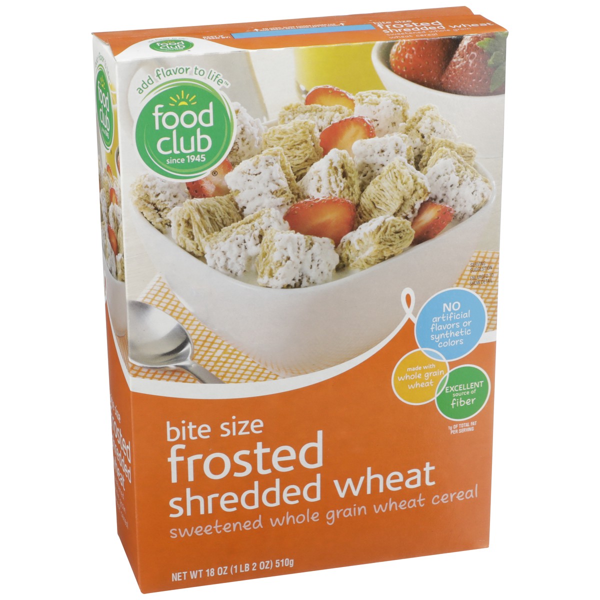 slide 5 of 9, Food Club Cereal, Frosted Shredded Wheat, Bite Size, 18 oz