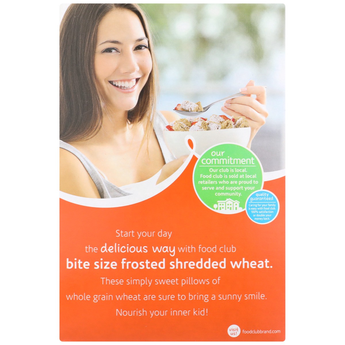 slide 6 of 9, Food Club Cereal, Frosted Shredded Wheat, Bite Size, 18 oz