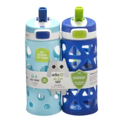 Ello Plastic Kids Luna Tritan Water Bottles Blue