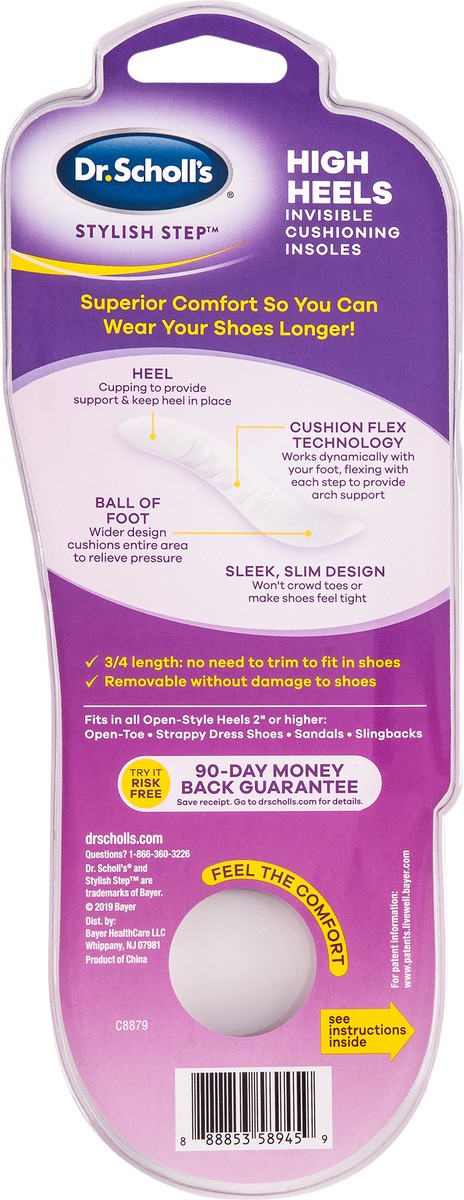 slide 5 of 6, Dr. Scholl's Stylish Step Sizes 6-10 High Heels Women's Cushioning Insoles 1 ea, 1 ct