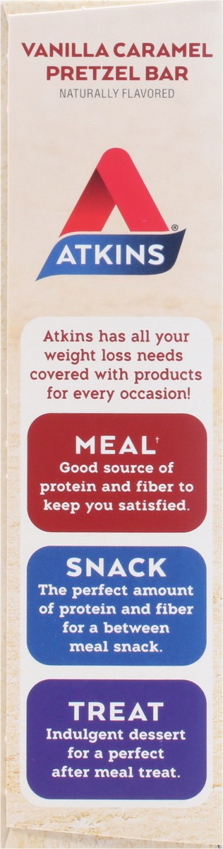 slide 6 of 9, Atkins Vanilla Caramel Pretzel Meal Bar, 5 ct