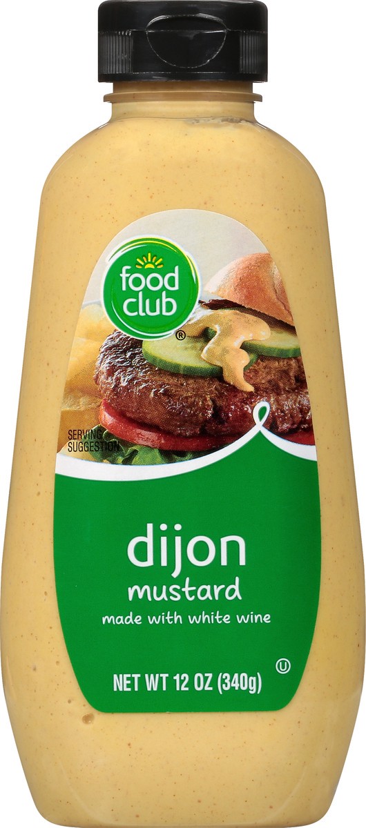 slide 1 of 9, Food Club Dijon Mustard 12 oz Bottle, 12 oz