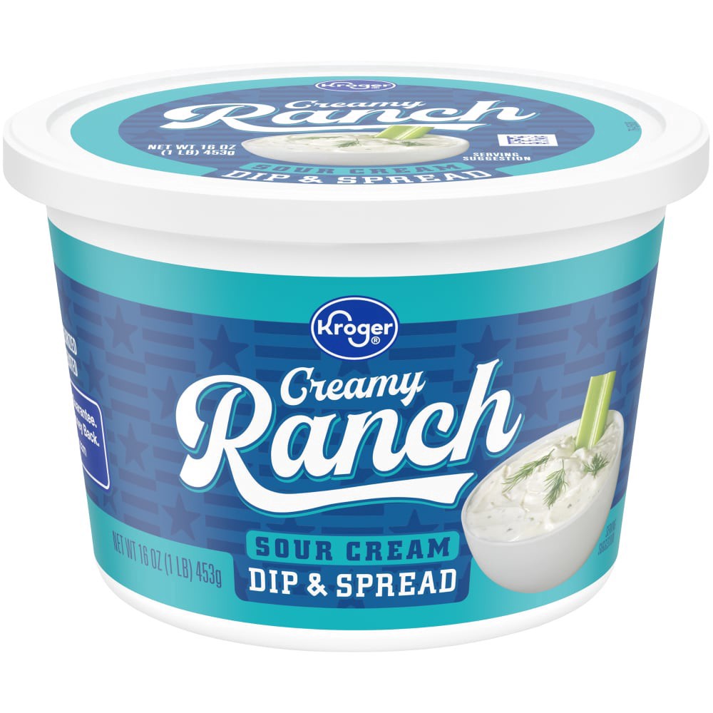 slide 2 of 3, Kroger Creamy Ranch Sour Cream Dip & Spread - 16 oz, 16 oz